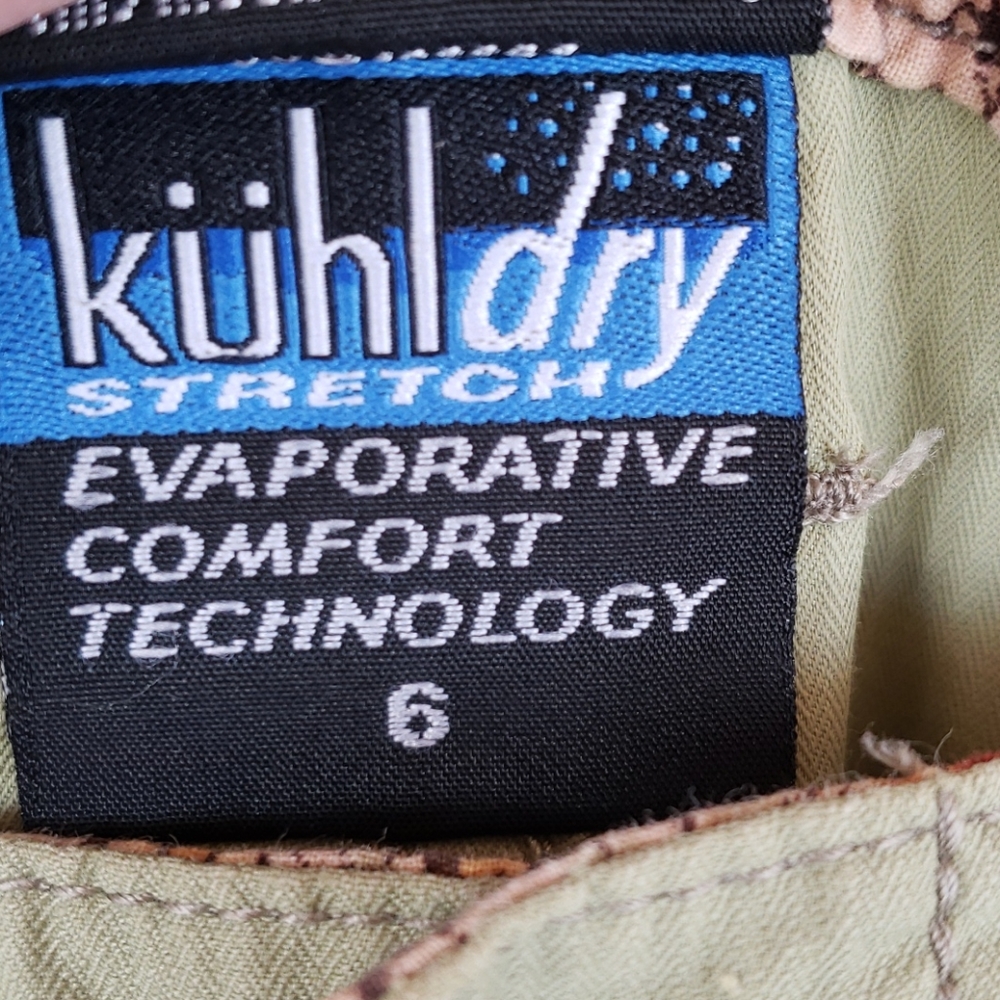 Kuhl Dry Stretch 6 Olive Green Embroidered EUC 20" - Picture 6 of 6